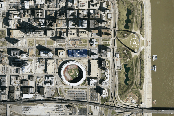 Riverfront Square - Emplacement